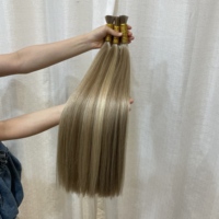 Ghrehair 100% Cheveux Humains Vierges Non Traités Remy Russes Lisses en Vrac Double Drawn Extensiones De Cabello Natural pour Salon