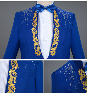 Wedding Groom Suits Pants <strong>Men</strong> Slim Fit One Button Sequin Embroidery Tuxedo Suit <strong>Men</strong> Lapel Stage <strong>Costume</strong> Traje - Product Image 4