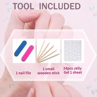 Uñas Postizas de Almendra Estilo Francés con Diseño de Mariposa y Puntas Largas, Listas para Usar, 10 Piezas, con Pegamento para Uñas