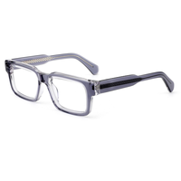 Vente en gros de lunettes de vue rectangulaires en acétate personnalisées avec logo, lunettes de vue pour femmes de haute qualité, monture en acétate, lunettes optiques