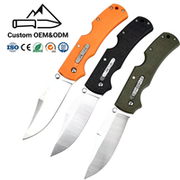 Klappmesser mit Clip-Point-Klinge aus 8Cr13MoV-Stahl, Griff aus Nylonfaser, Sicherheitsverriegelung, 3 Farben, OEM