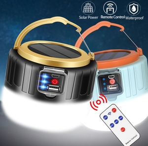Năng lượng mặt trời <span class=keywords><strong>LED</strong></span> Cắm trại Lều đèn lồng bóng đèn USB sạc Lều đèn xách tay đèn lồng Khẩn Cấp Đèn ngoài trời với từ xa Powerbank - Product Image 3