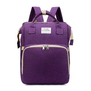 <span class=keywords><strong>Sac</strong></span> <span class=keywords><strong>à</strong></span> dos <span class=keywords><strong>à</strong></span> <span class=keywords><strong>langer</strong></span> pliable avec <span class=keywords><strong>lit</strong></span> bébé intégré, station de change, imperméable, grande capacité, <span class=keywords><strong>sac</strong></span> de voyage pour maman, poches isothermes, compatible poussette - Product Image 2