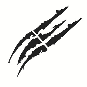 สติ๊กเกอร์ติดรถยนต์แบบโปร่งลายการ์ตูน สติ๊กเกอร์ตกแต่งตัวถังรถยนต์สุดเทรนดี้ สติ๊กเกอร์ลายกรงเล็บผีแบบสามแถบ สะท้อนแสง - Product Image 1