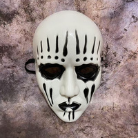 Masque de cosplay unisexe pour Halloween, PVC noir et blanc de qualité supérieure, écologique, non toxique, bande élastique ergonomique confortable