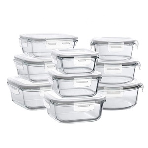 Luftdichten Glas Mahlzeit Prep Container Lebensmittel Lagerung Container mikrowelle Glas Lunch Box mit Deckel