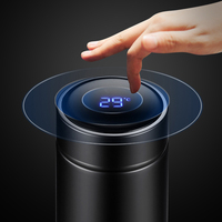 Termo de vacío inteligente de acero inoxidable de 450mL alimentado por batería con pantalla LED Pantalla de temperatura Vasos clásicos
