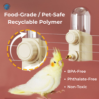 Distributeur d'eau automatique durable, anti-fuite, avec gâchette, pour oiseaux, petits animaux, perroquets, lapins, mangeoire suspendue, grande capacité