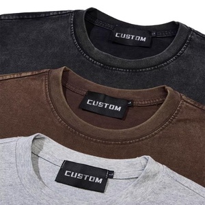 เสื้อยืดผ้าฝ้ายสำหรับผู้ชายพิมพ์ลายกราฟิกสีดำกรดไซส์ใหญ่พิเศษ - Product Image 4