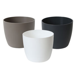 Pot de fleurs rond à arrosage par le bas Plafarm JWPL0038, gris foncé, en PP, avec réservoir d'eau, pour intérieur, extérieur, balcon, jardin, vente en gros - Product Image 5