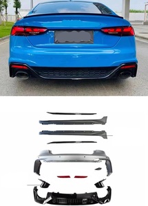 Kit carrosserie style <span class=keywords><strong>RS5</strong></span> B9.5 pour pare-chocs arrière <span class=keywords><strong>Audi</strong></span> A5 S5 B9 2017-2020 avec diffuseur noir brillant et embouts d'échappement - Product Image 2