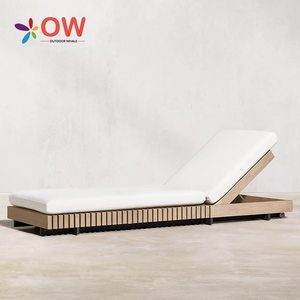 كراسي تسكع من خشب الساج لحمام السباحة في الهواء الطلق صانعة الشمس في الفنادق - Product Image 3