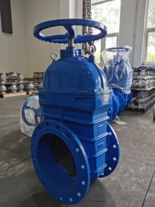 DN400 PN10 qt450 di din3202 <span class=keywords><strong>F4</strong></span> nrs đàn hồi ngồi Van cổng với tay quay - Product Image 3