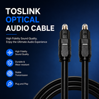 Câble audio numérique à fibre optique Toslink plaqué or OD4.0mm 1M avec connecteur DVI pour lecteur DVD, haut-parleur et HDTV