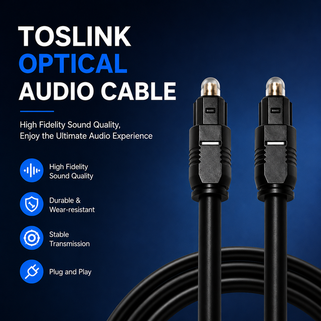 OD4.0mm 1M Digital Optical Fiber Toslink Gold Plated Audio Cable with DVI Connector for DVD Player Speaker & HDTV