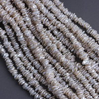 Perles Keshi d'eau douce AAA à fort lustre, 7-9 mm, pétales baroques sans noyau, brin de 15 pouces, perles en vrac percées au centre