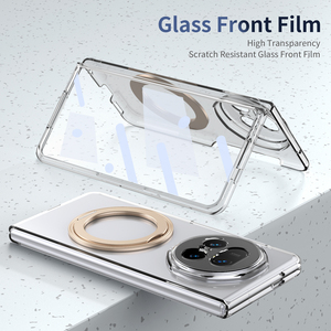 Funda Transparente Antiamarilla con Cubierta Plegable, Soporte Magnético Giratorio de 360° N52, Cristal Templado, <span class=keywords><strong>Carga</strong></span> Inalámbrica para Teléfono Honor - Product Image 5