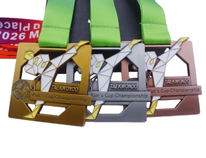 Medaglia Personalizzata SENSHI in Oro per Competizioni di Jiu Jitsu e Arti Marziali, Design 3D in Rilievo con Nastro Personalizzato - Product Image 6