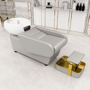 Hot Sale Shampoo <b>Bed</b> with Ceramic Basin for Hair Salon Beauty Furniture for Massage Salon - Product Image 6
