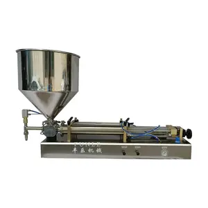 Schlussverkauf edelstahl horizontal pneumatische Kolben-halbautomatische Abfüllmaschine für flüssige Paste Sahne