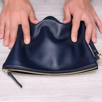 Produk baru kustom Logo Wanita Pria kulit gelang tas Clutch dompet tas tangan tas malam dengan tali tangan