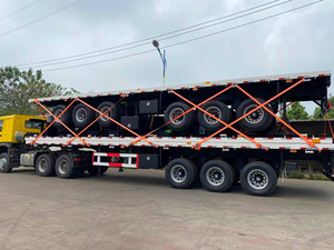 <span class=keywords><strong>Container</strong></span> sử dụng tri-trục xe tải phẳng Trailer bán <span class=keywords><strong>40ft</strong></span> 20ft 48ft 2 3 4 trục bán xe tải 20 40 ft feet để bán với khóa xoắn - Product Image 6