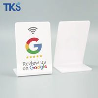 Présentoir QR Code & NFC avec NTAG213/215/216 Acrylique/PVC Google Review & Menu Board Social Media Promo pour Restaurant/Retail