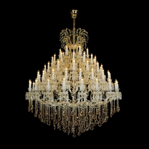 Lustre <span class=keywords><strong>de</strong></span> luxe élégant pour entrée <span class=keywords><strong>de</strong></span> grande propriété, hall <span class=keywords><strong>de</strong></span> <span class=keywords><strong>mariage</strong></span>, villa, en cristal K9 doré, à plusieurs niveaux - Product Image 3