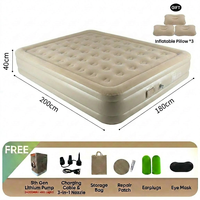 Matelas Gonflable Étanche Robuste avec Pompe Intégrée Rechargeable pour Gonflage Rapide – Idéal Maison, Invités, Camping, Randonnée, Voyage
