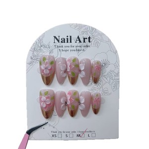 Venta al por Mayor <span class=keywords><strong>de</strong></span> 10 <span class=keywords><strong>Uñas</strong></span> <span class=keywords><strong>Acrílicas</strong></span> Pintadas a Mano, Diseño Cuadrado, Hermoso y Lujoso, Personalizado, 100% Hecho a Mano, <span class=keywords><strong>Uñas</strong></span> Postizas - Product Image 5