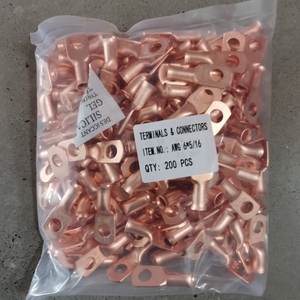 6 AWG đồng Pin Lugs với 5/16 Vòng thiết bị đầu cuối và kết nối điện Heavy Duty pin cáp kết thúc cho ô tô xe tải - Product Image 6