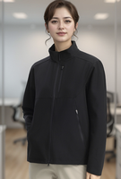 Veste Softshell Unisexe OEM Hiver-Printemps Imperméable Coupe-Vent avec Broderie Col Montant Vêtement Décontracté d'Extérieur