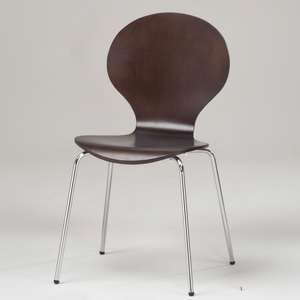 Silla de comedor en voladizo de madera apilable moderna para uso doméstico en la cocina Diseño de muebles elegantes - Product Image 1