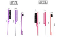 Ensemble de 3 pinceaux taquins personnalisés, comprenant une brosse pour les bords des cheveux, une brosse lisse pour les cheveux, un peigne à queue de rat double face