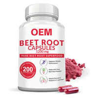 Capsules de racine de betterave, soutien de la circulation, oxyde nitrique, énergie, OEM, étiquette privée, complément végétalien pour adultes, bien-être quotidien
