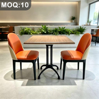 Chaises de salle à manger pliantes en cuir personnalisables OEM ODM, 4 places, ensemble de table en bois de noyer de luxe pour restaurant et bar