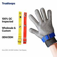 Gants anti-coupure personnalisés Trustloops en acier inoxydable de type maille, certifiés CE, pour boucherie et cuisine, OEM ODM en gros