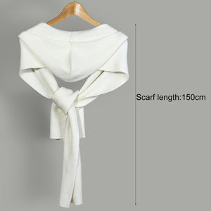 Chapeau d'hiver en laine pour femmes <span class=keywords><strong>Écharpe</strong></span> Gant <span class=keywords><strong>Ensemble</strong></span> Usine Long Tricoté À Capuche Chaud Châle Wrap Jacquard <span class=keywords><strong>Cachemire</strong></span> <span class=keywords><strong>Écharpe</strong></span> pour Adultes et Filles - Product Image 3