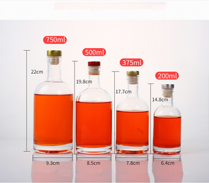 Bouteille en verre personnalisée <span class=keywords><strong>de</strong></span> haute qualité 100ml 200ml 300ml 375ml 500ml 750ml 1000ml, bouteille en verre vide pour liqueur, gin, whisky - Product Image 6