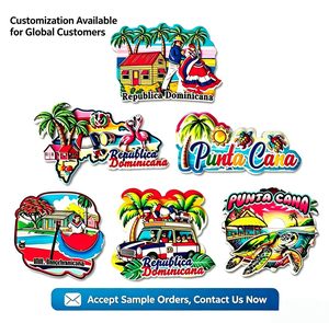 Aimant de réfrigérateur personnalisé, souvenir touristique de la République dominicaine, Punta Cana, plage, aimant de réfrigérateur pour la décoration de la maison - Product Image 1