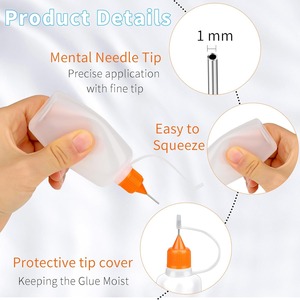 HadiyahBeauty 5ml 6ml 7ml 8ml 10ml 15ml 20ml Flacon de précision rechargeable avec compte-gouttes applicateur à pointe d'<span class=keywords><strong>aiguille</strong></span> - Product Image 3