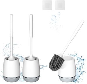 Offre Spéciale support de sol en plastique moderne sans perçage salle de bain pièces uniques <span class=keywords><strong>brosse</strong></span> de toilette support de séchage ventilé Silicone - Product Image 1