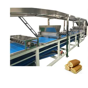 Doğrudan satış fabrika fiyat yüksek kalite İsviçre rulo işleme ekipmanları sünger kek üretim hattı katmanlı kek makinesi