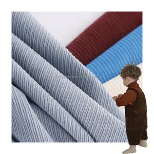 410g Thickened Rib Corduroy Knitted Fabric For Coat Strap Pants Material Flannelette Fleece Dress Fabric For Children's Clothing