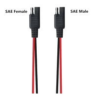 SAE daya kabel otomotif 14AWG/16AWG/18AWG 15CM/25CM 2 Pin dengan kabel konektor SAE kabel ekstensi pemutus cepat