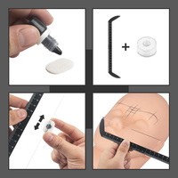 Kit de règle de mesure pour sourcils en forme d'arc et de flèche, outil de microblading pour studio PMU et académie de formation