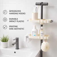 Support de robinet amovible Goodly avec égouttoir ventilé pour éponge et savon
