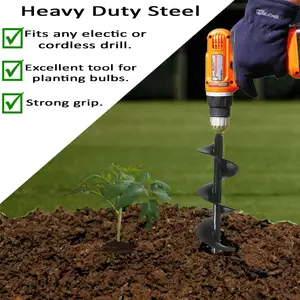Alloy Steel Ground Drill Bit Garden Tools Greenhouse Piling And Tree Planting Engineering Hole Drilling Rotary Drill Bit