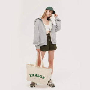 Factory Wholesale Low MOQ Custom Logo Large Blank Recyclable Eco Cotton Canvas <strong>Beach</strong> Tote <strong>Bag</strong> <strong>for</strong> Women - Product Image 3