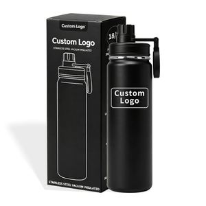 Bouteille d'eau en acier inoxydable à double paroi isolée sous vide de 24 oz avec logo personnalisé, sans BPA, pour boissons chaudes et froides, idéale pour les voyages - Product Image 2